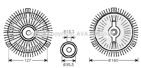 AVA QUALITY COOLING Сцепление, вентилятор радиатора MSC409